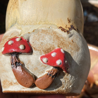 “Of the Earth” Handmade Pottery Mug with Mushrooms