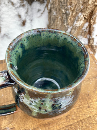 “Lichen This” Handmade Pottery Mug with Mushrooms