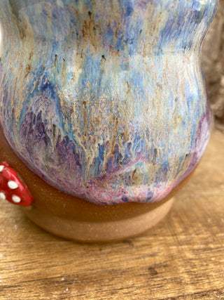 “Acid Trip” Handmade Pottery Mug with Mushrooms