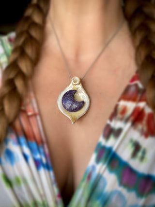 Gemstone Pottery Pendant - The Secret Keeper