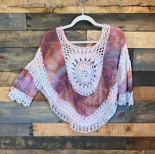 Some Beach Tie Dye Crochet Crop Top - S/M